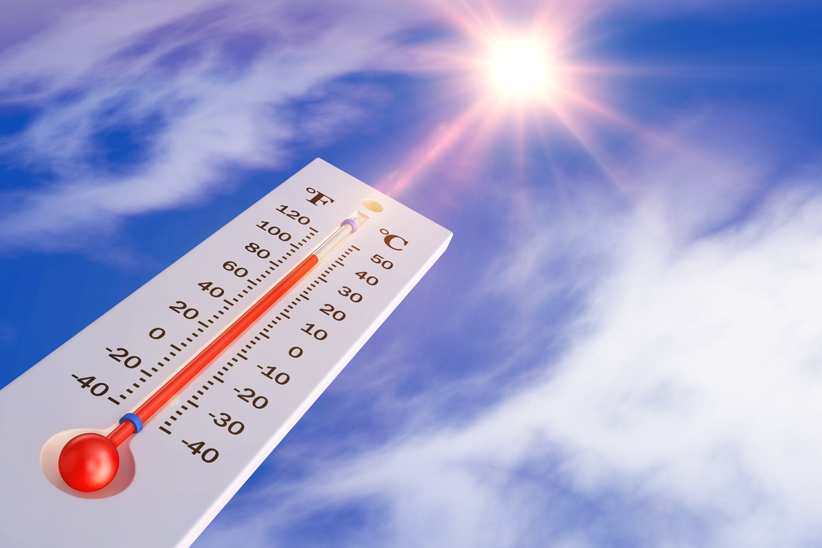 thermometer-background-sun-3d-rendering